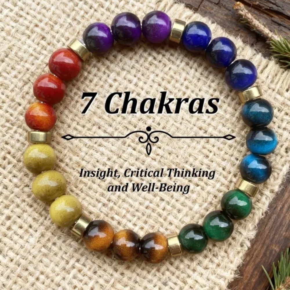 Natural Stone Multicolor Chakra Bracelet